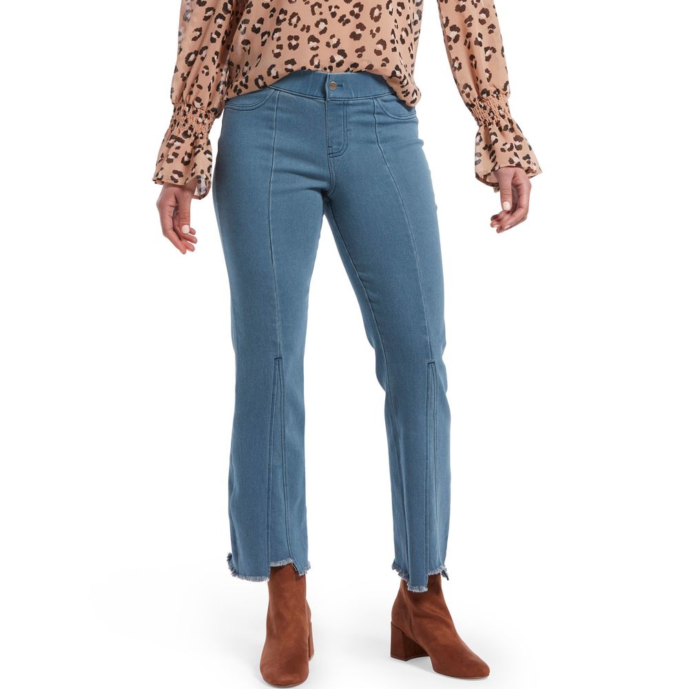 HUE Denim Cropped Flare Skimmer Leggings - Picture 1 of 1